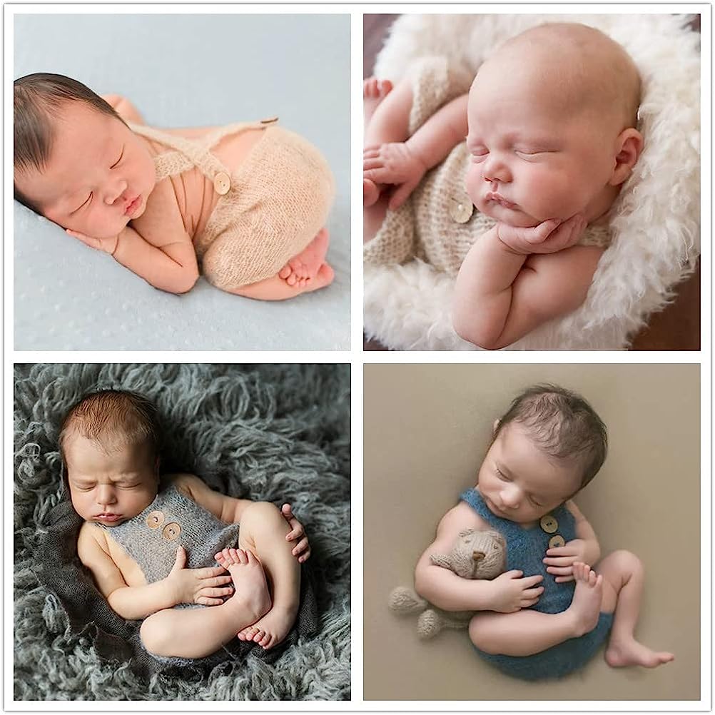 Baby Photography Props Boy Girl Photo Shoot Outfits Newborn Crochet Costume Infant Knitted Clothes Mohair Outfit - Image 5
